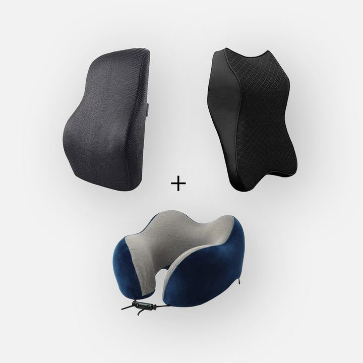 Espalda Travel Comfort Pack – Ultimate Neck & Back Support for Car & Flights