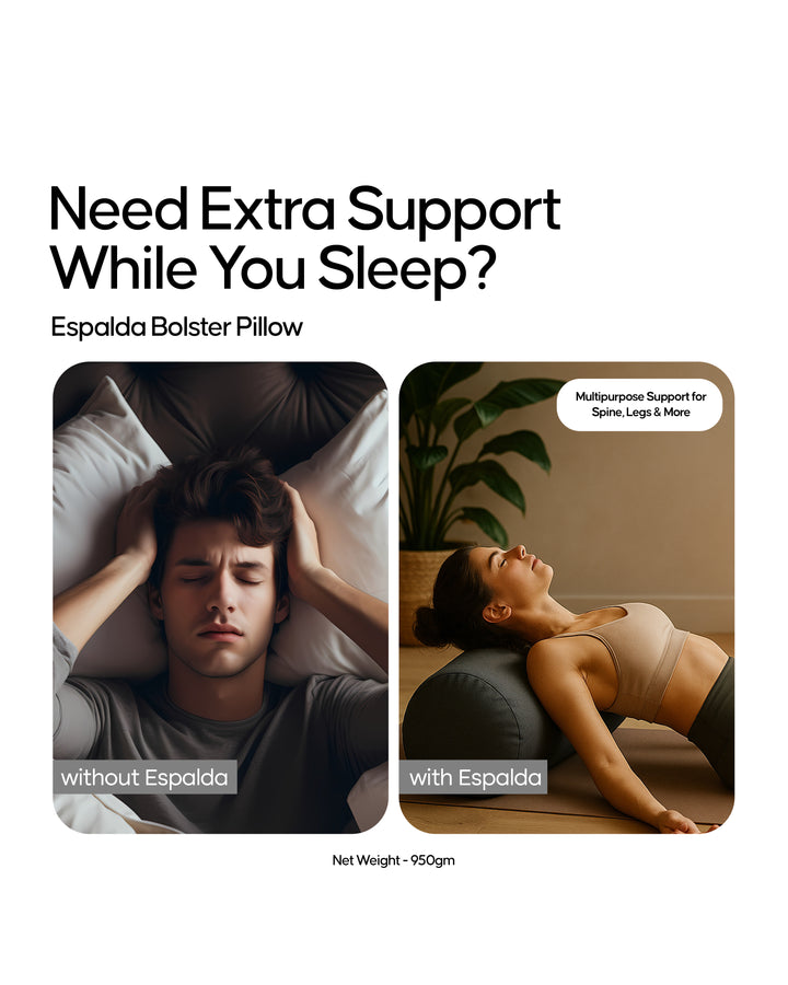 Espalda Bolster Pillow | Ergonomic Support for Home & Sleep