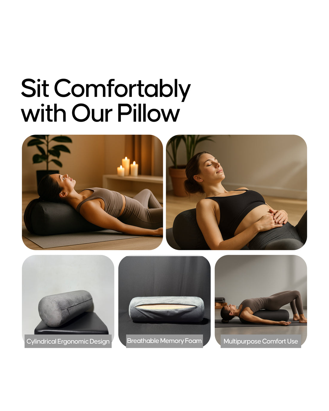 Espalda Bolster Pillow | Ergonomic Support for Home & Sleep