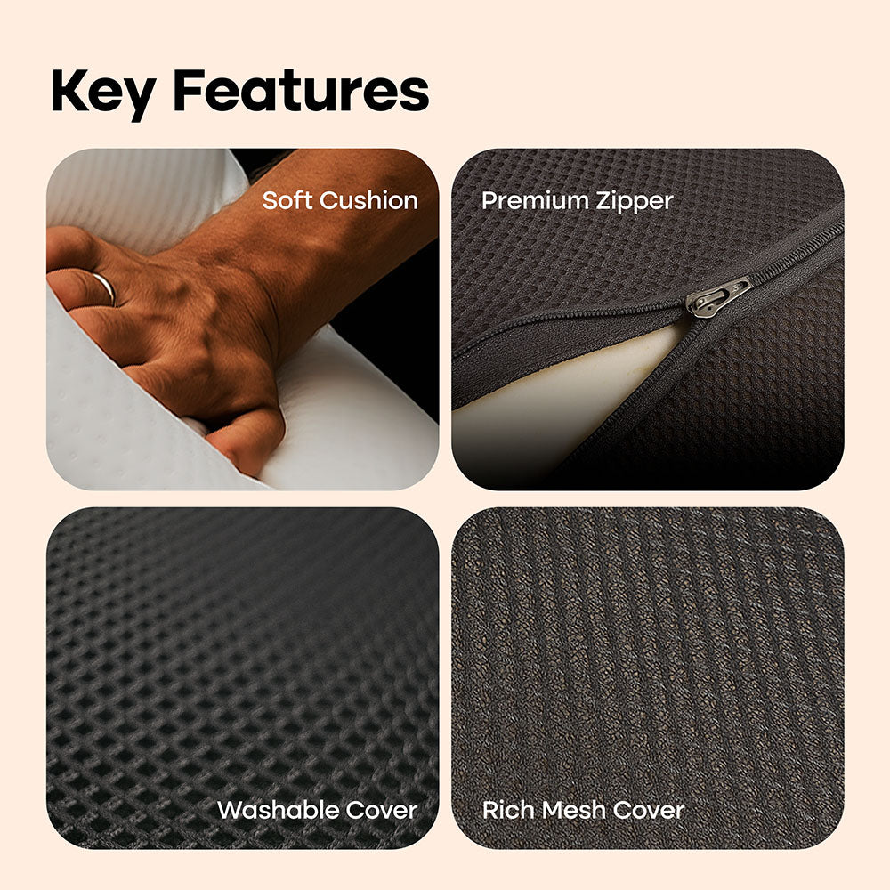 Espalda Car Neck Rest | Memory Foam Head & Neck Support