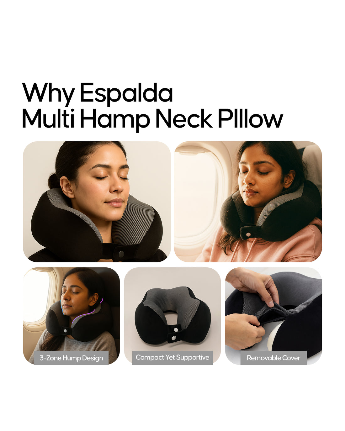 Espalda Multi-Hump Neck Pillow | Cervical Support Design