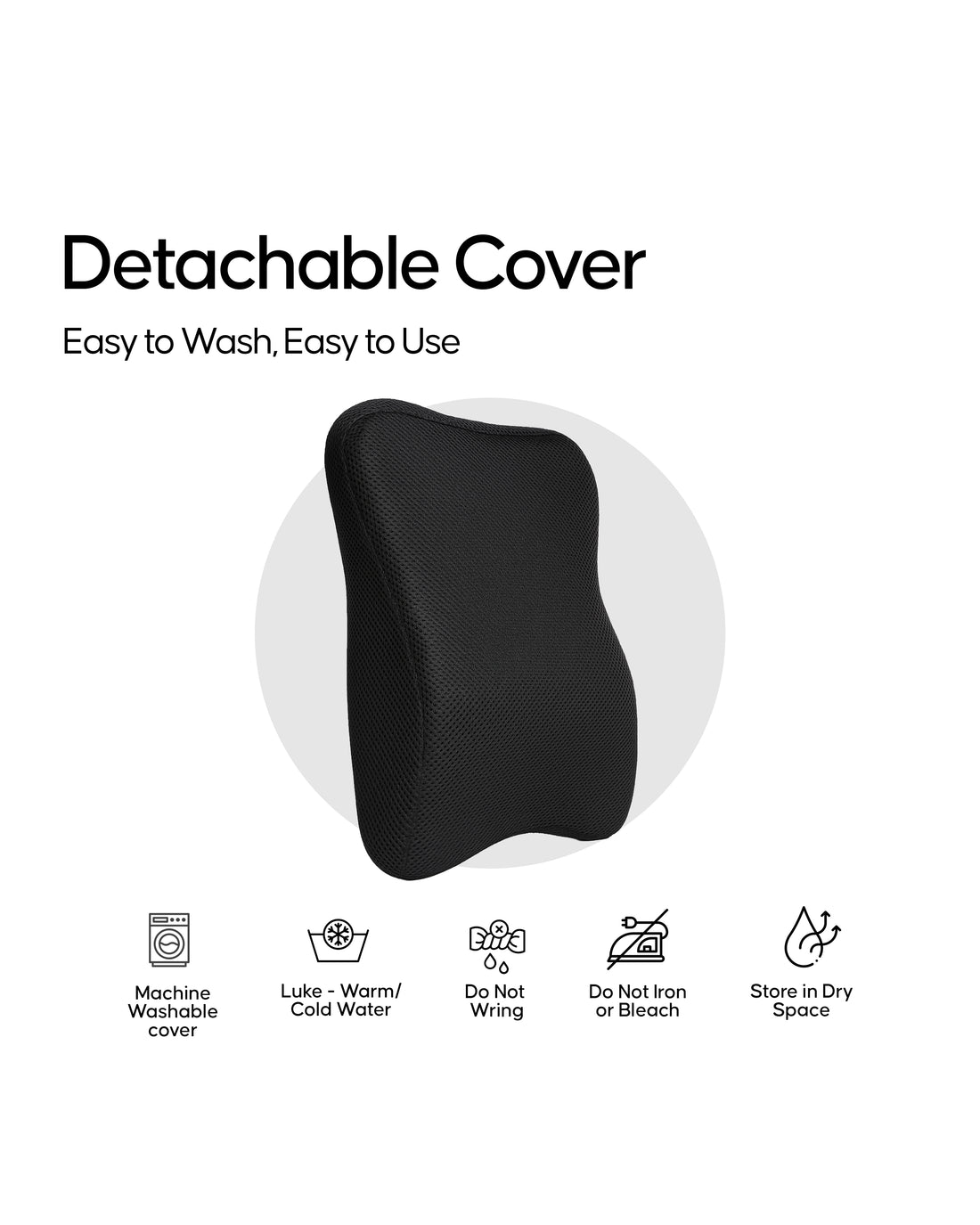 Espalda Car Neck Rest | Memory Foam Head & Neck Support