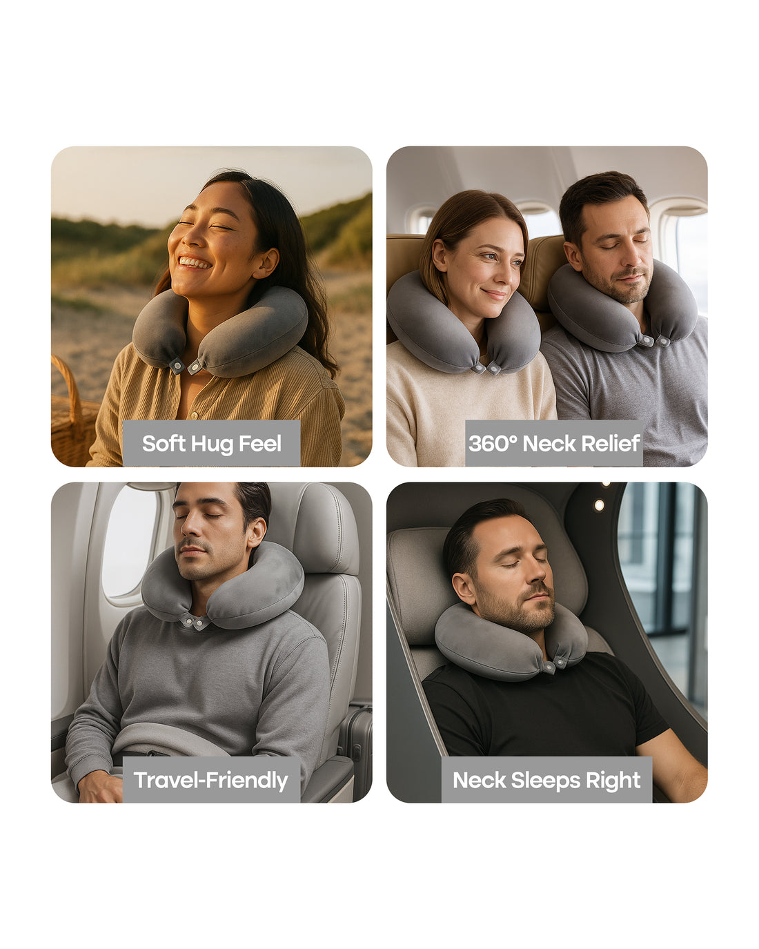 Espalda Round Neck Rest | Compact Travel Neck Pillow