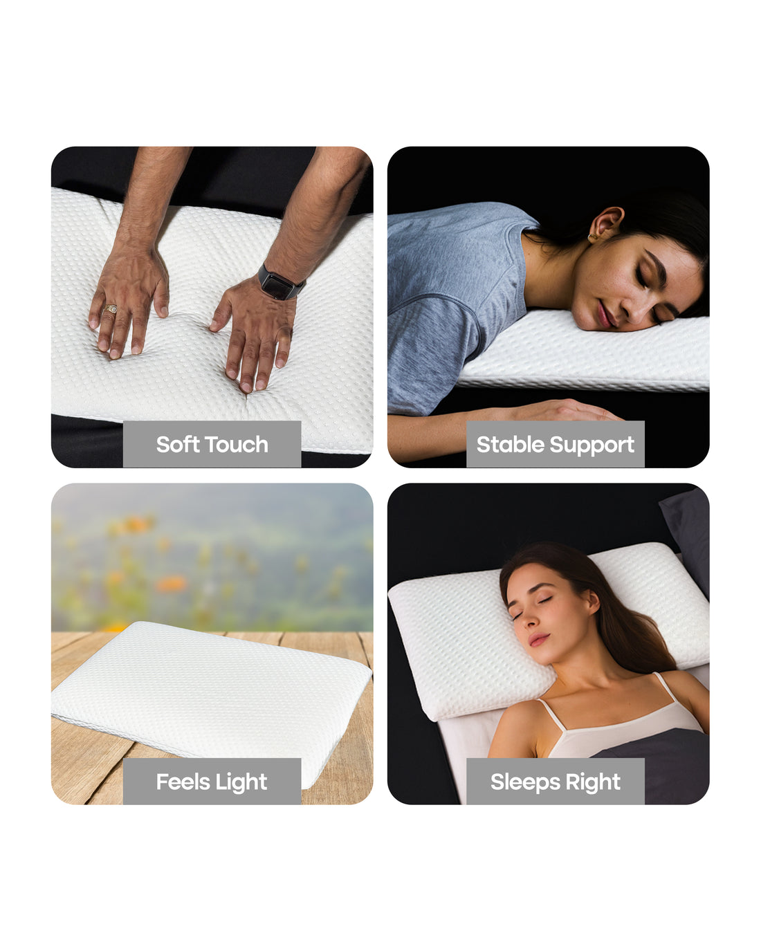 Espalda Ultra Slim Pillow | 2-Inch Flat Memory Foam Pillow
