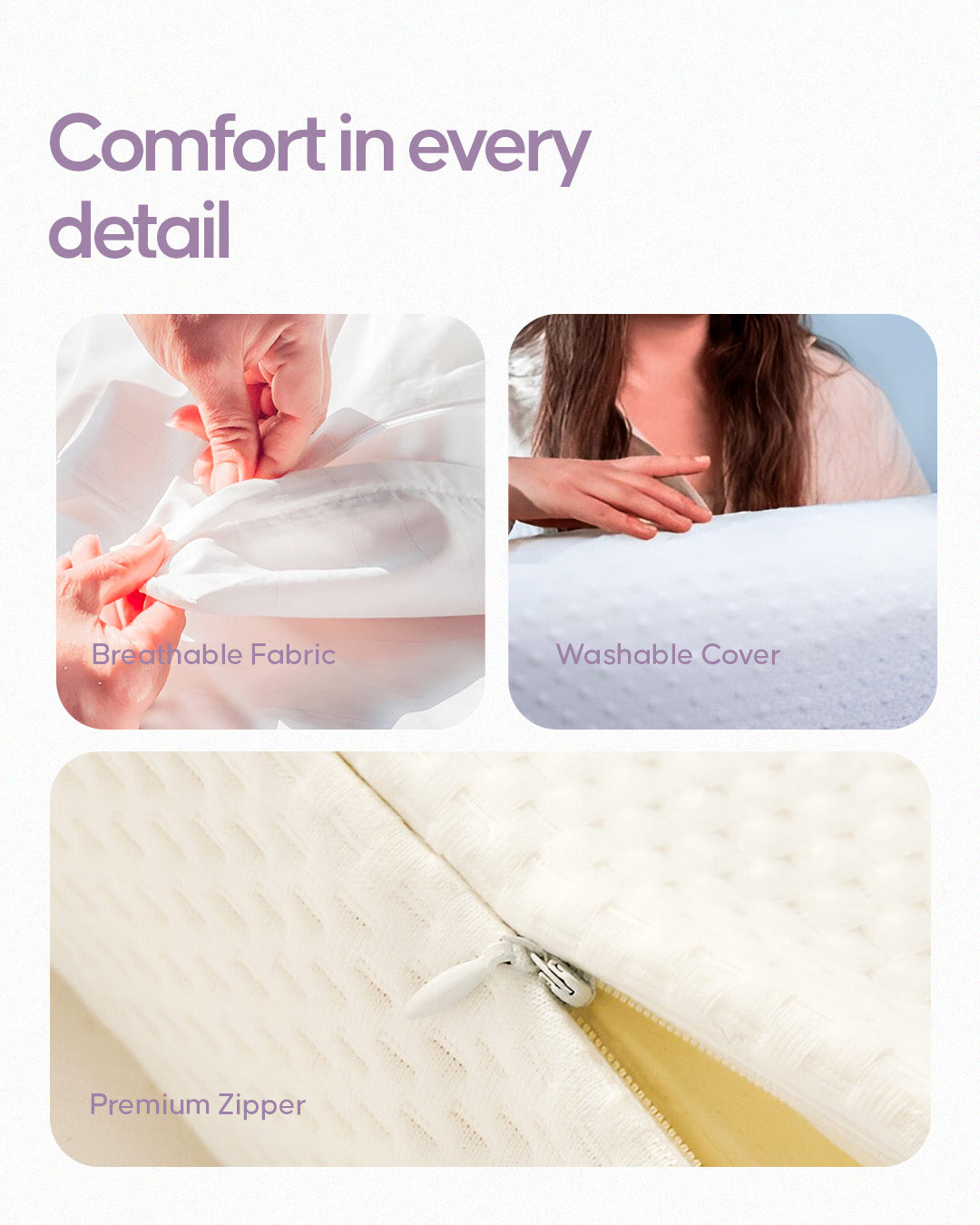 Espalda Ultra Slim Pillow – Low Profile Comfort for Back & Stomach Sleepers