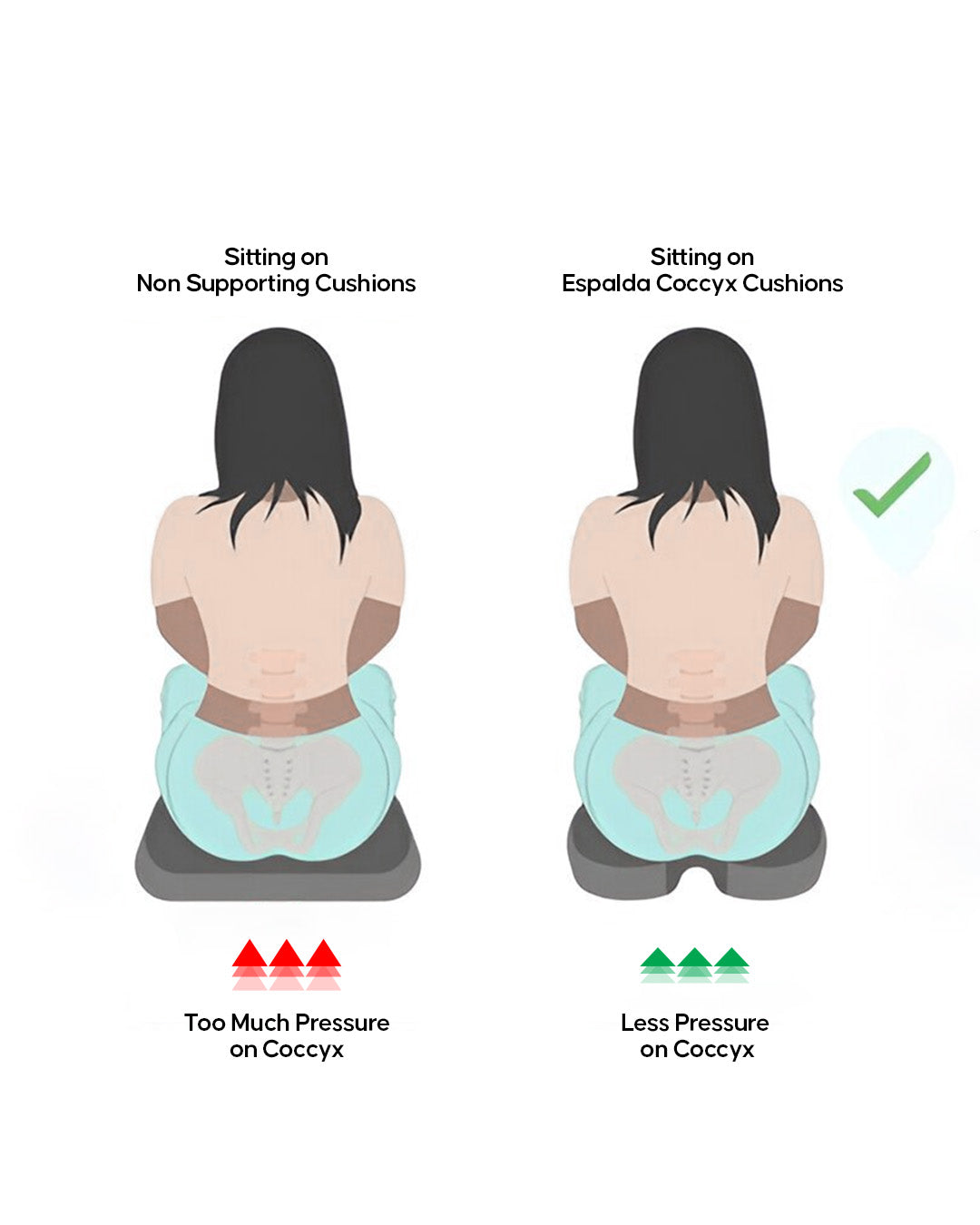 Espalda Coccyx Seat Cushion – Tailbone & Back Pain Relief