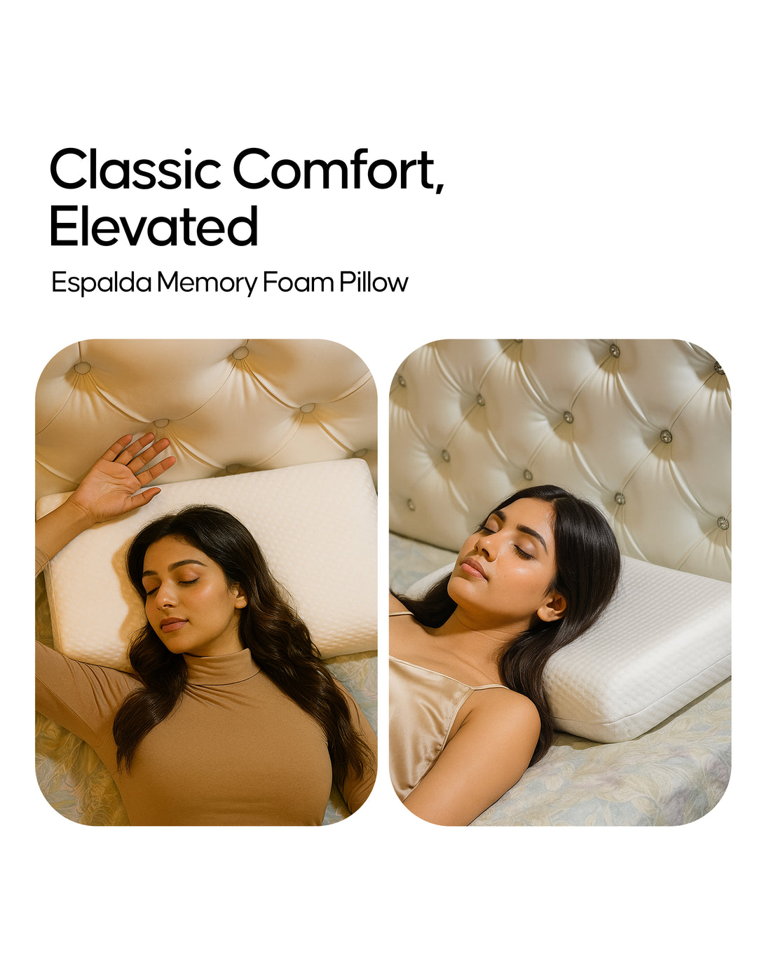 Espalda Memory Foam Pillow | All Sleep Position Comfort