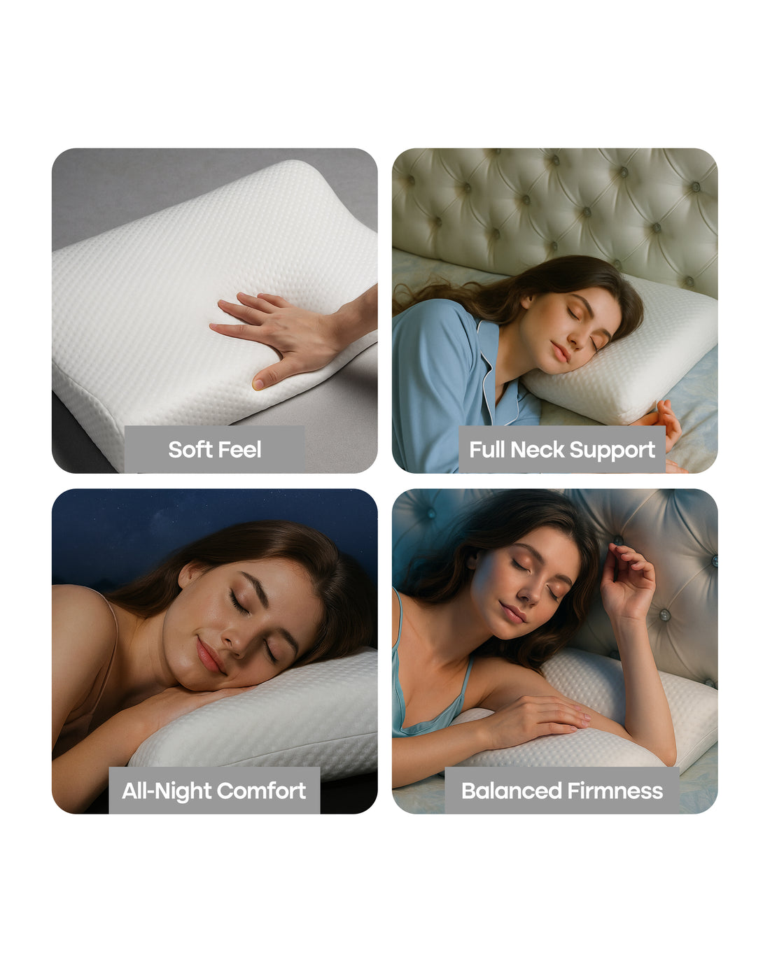 Espalda Memory Foam Pillow | All Sleep Position Comfort